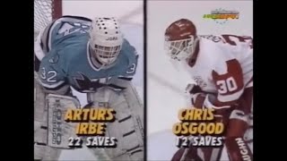 Arturs Irbe vs Chris Osgood - San Jose Sharks -  Detroit Red Wings - PO SC  NHL 1994 - Game 7,