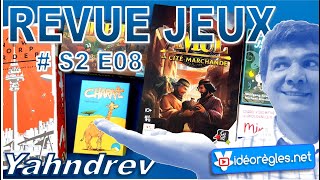 REVUE JEUX de Société #RJS2E8 : Amul, Ambar, Charafe, New Corp Order, Mimetix, Ghost of The Moor...