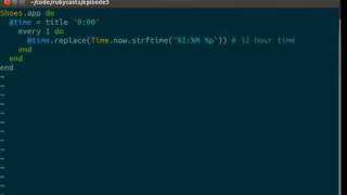 RubyCasts 3: Shoes.rb | bass shoes