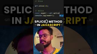 Splice() Method in JavaScript 🔥 #javascript #DSA #javascriptinterview