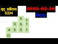 ada sampatha 0334 2025.02.26 today lottery result අද අද සම්පත ලොතරැයි ප්‍රතිඵල nlb