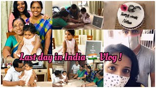 Last Day In India Vlog ! / Nethra's 8th Month Birthday Celebrations With The Fam / Poojitha Karthik