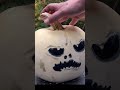 💀white pumpkins make perfect skulls🎃 halloween spookyseason paintedpumpkins