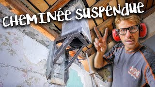 CHEMINÉE SUSPENDUE - Passion Rénovation Ep25 -  construction maison travaux DIY