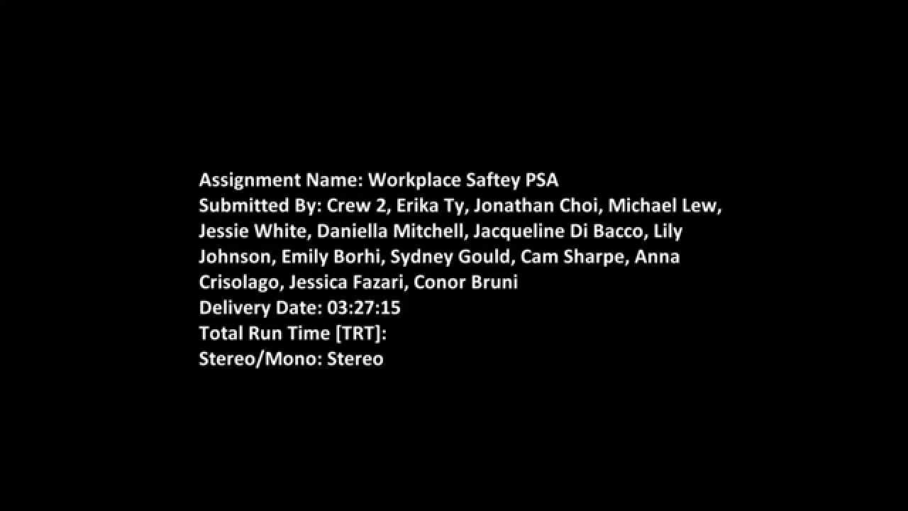 Work Safety Psa Youtube