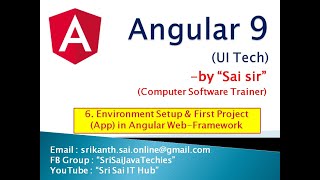 6. Environment Setup and First Project (App) in Angular Web-Framework