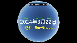 +25 North latitude Today Tonight starry sky Playback setting 4K = 2160P 20240322