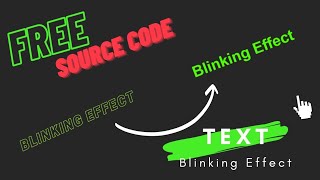 How to make 😊CSS Blinking Text Animation for Beginners using HTML & CSS | Text Animation CSS