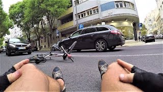 Silly Cyclist Falls By Himself