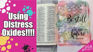 How to Use Distress Oxide in Your Bible for Bible Journaling