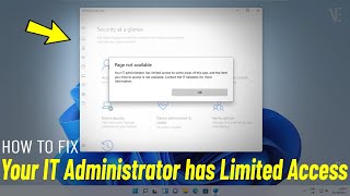 Page Not Available Your IT Administrator has Limited Access to Some Areas of this App - Fix Defender