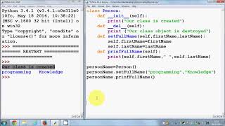 Python Tutorial for Beginners 16 Class Constructors init and Destructor del 1080 X 1920