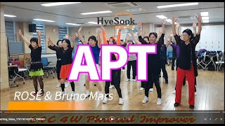 글로벌 신드롬 아파트'(APT.) Line Dance -  #블랙핑크의 로제 # 팝스타 브루노 마스와 듀엣곡