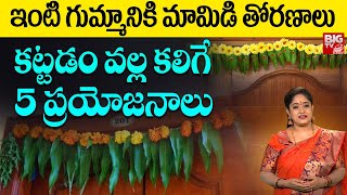 ఇంటి గుమ్మానికి మామిడి తోరణాలు కట్టడం వల్ల కలిగే 5 ప్రయోజనాలు | Mamidi Thoranam Benefits | BIG TV