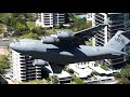 raaf c 17 low level through brisbane cbd riverfire 2021