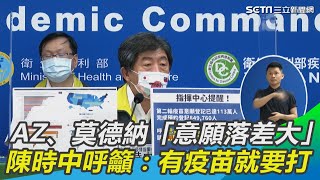 AZ、莫德納「意願落差大」！陳時中呼籲：有疫苗就要打｜三立新聞網 SETN.com