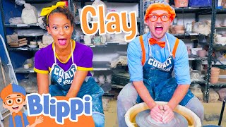 Blippi and Meekah Get Messy and Make Pottery! Educational Videos for Kids