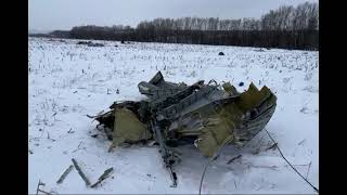 Видео с места падения Ил-76 в Белгородской области #украина #всу #война #россия #белгород