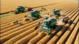 How American Farmers Harvest Wheat: The Process in Factory to Make Beer | Agriculture Technology