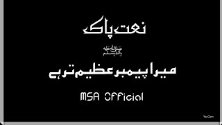 Naat " Mera Paghambar (S.A.W) Azeem tar hai " || MSA Official