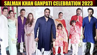 Salman Khan Ganpati Celebration 2023 - Riteish-Genelia, Kartik Aaryan, Pooja Hegde, Varun-Natasha