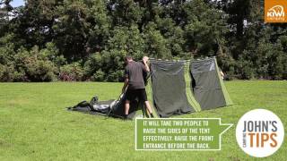 Kiwi Camping Kakapo 10  Canvas Frame Tent - Pitching