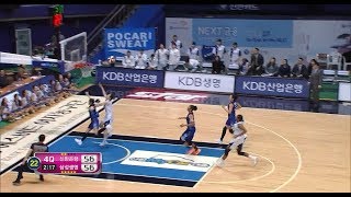 WKBL 2017~2018 신한은행 vs 삼성생명 - 팽팽한 승부, 김연주의 속공으로 신한은행 귀중한 득점!.20180202