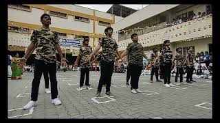 salam soldier dance performence by 9th D boys Sathya English school