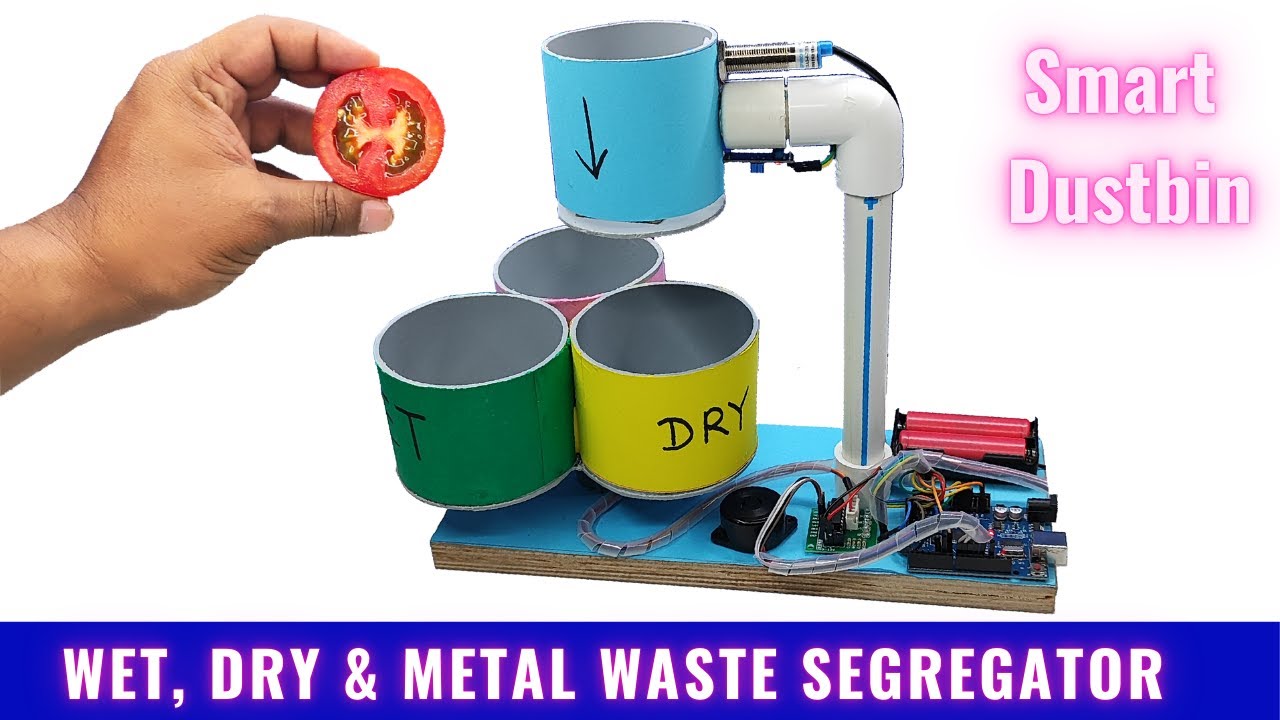 How To Make Wet Dry Metal Waste Segregation Project Smart Dustbin