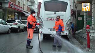 Küçükçekmece Belediyesi Dezenfekte ve Temizlik Çalışmaları Devam Ediyor