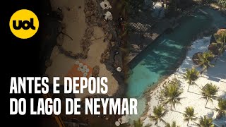 NEYMAR: VEJA COMO ERA E COMO FICOU A ÁREA QUE A FISCALIZAÇÃO FOI CONFERIR NA MANSÃO DO CRAQUE.