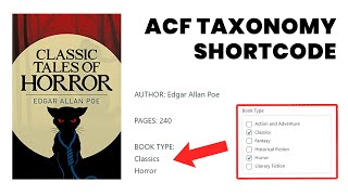 ACF (Advanced Custom Fields) Taxonomy Shortcode