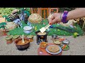 Minichikan Curry and soft chapathi in sriya's miniature cooking