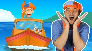 Blippi Boat Song | Learning Videos for Kids | Learn at Home | Nursery Rhymes | Blippi toys | Blippi