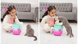 EVİMİZE YENİ BİR KEDİ GELDİ BAKIN BÜCÜR NAPTI ??