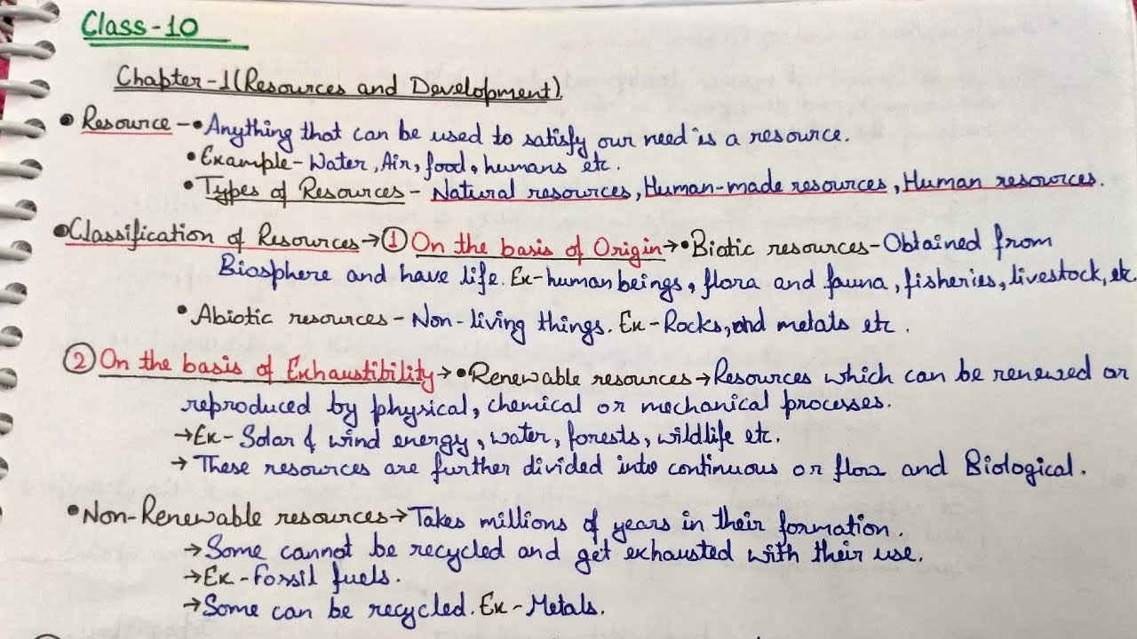 Class 10 Chapter 1 Notes