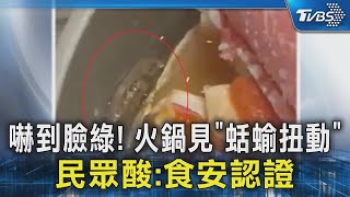 嚇到臉綠! 火鍋見「蛞蝓扭動」 民眾酸:食安認證｜TVBS新聞 @TVBSNEWS02