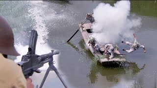 八路軍提前在水中埋伏！不料日軍更狡猾，竟然把槍藏在運輸船里