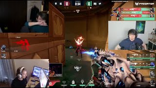 Valorant pros/streamers reacts to RRQ Jemkin's INSANE 1v3 ACE CLUTCH in OT against NS