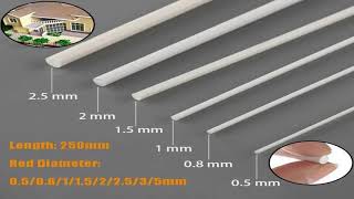 5/25/50pcs Long 25cm (Diameter0.5-5mm)ABS round stick  plastic white round DIY house sand