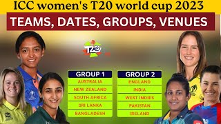 ICC Women's T20 World Cup 2023|Teams|Dates|Groups|Venues