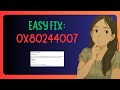 EASY FIX For 0x80244007 Error Message During Windows Update