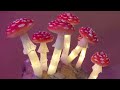 how to make realistic polymer clay mushrooms 🍄 step by step 🌟glowing🌟 diy