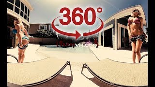 360 video VR Girl - Jacqueline with Natasha in Pool ( Video for Oculus Go )