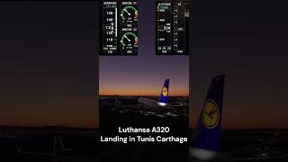 Lufthansa A320 Landing in Tunis Carthage Airport. #shorts