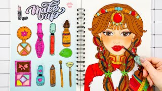 [🌸Paper DIY🌸] Princess Xinjiang Princess Makeup - DIY Paper Craft ASMR 👸 Wonder Art Paper