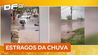 Chuva causa estragos na Feira Permanente do Gama; restaurante foi alagado | DF no Ar