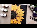 Sunflower Painting By Acrylic Colour/ How To Draw A Sunflower Very Easy Step By Step