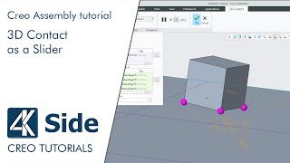 3D Contact as a Slider - 3D Contact between flat surfaces - Creo tutorial