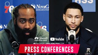 Ben Simmons, James Harden & Paul Millsap introductory press conferences | Live Stream